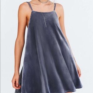 Kimchi Blue Strappy Swing Velvet Dress
